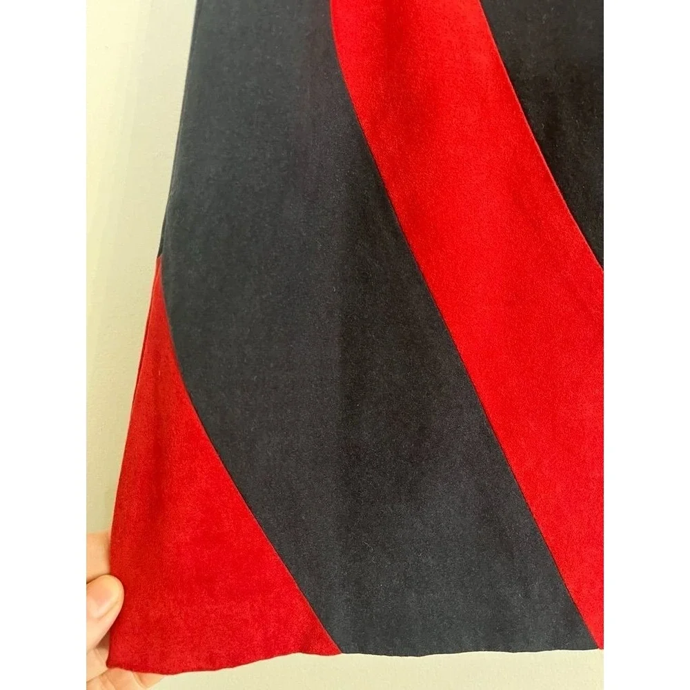 Retro Suede Skirt Black M Funky Edgy Indie Folk Hippie Boho Western Chic‎ Preppy